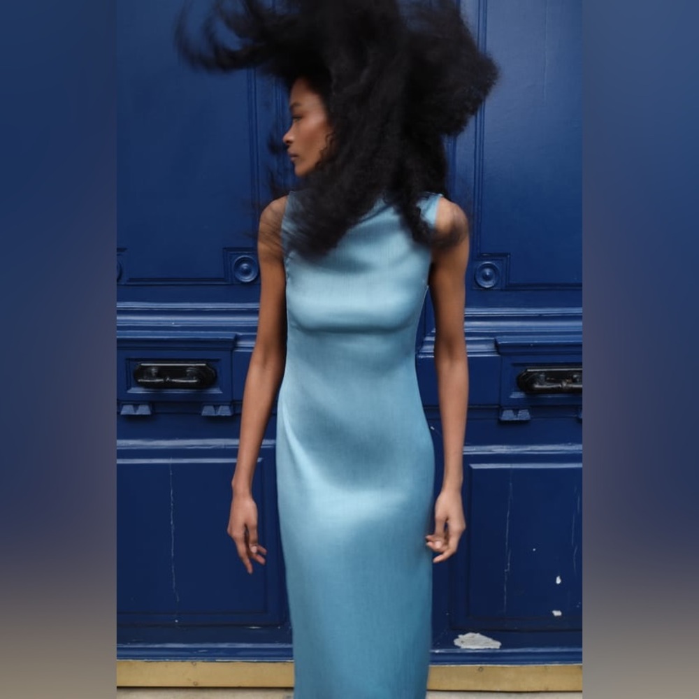 Wrinkle Effect Straight Dress